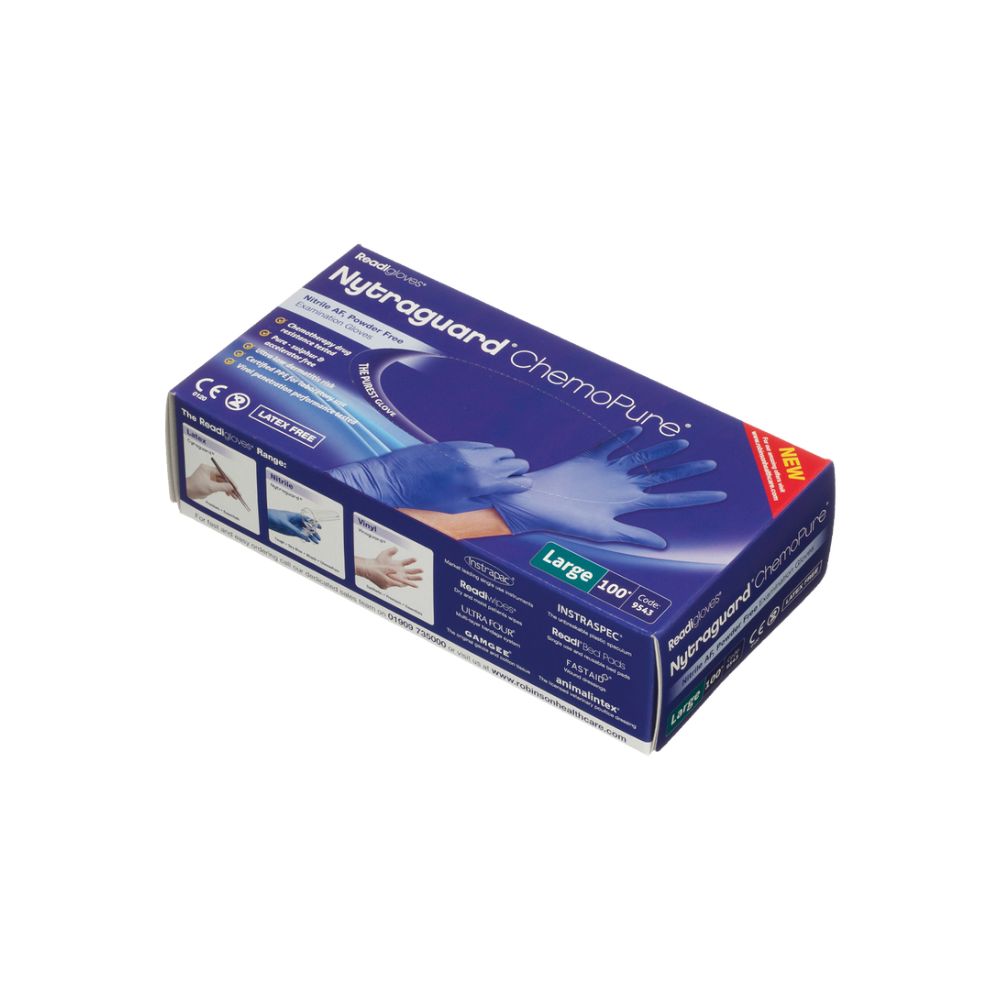 Nytraguard Chemopure Nitrile hanskeboks med 100 stk