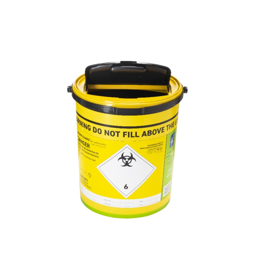 22L Sharpsguard Yellow Sharps Bin Ekstra tilgang