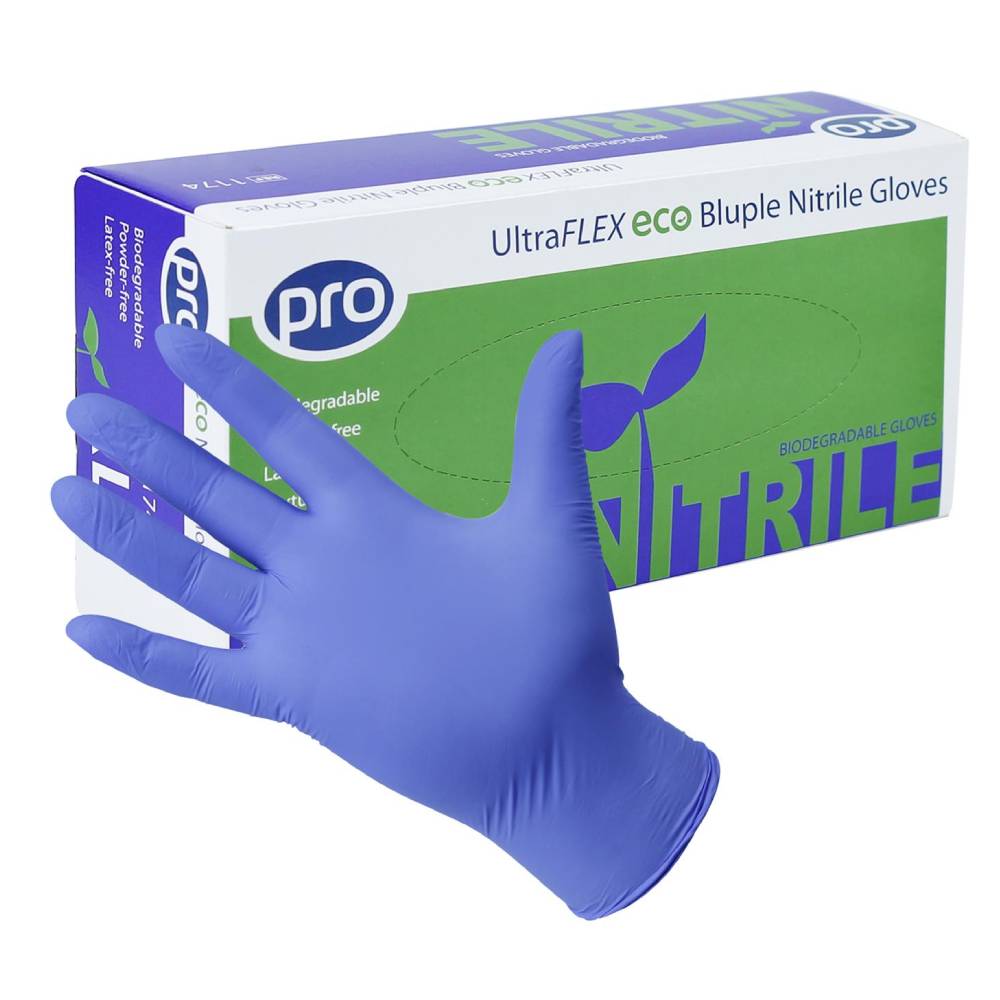 PRO UltraFLEX Eco Bluple Nitril hanskeboks med 100 stk