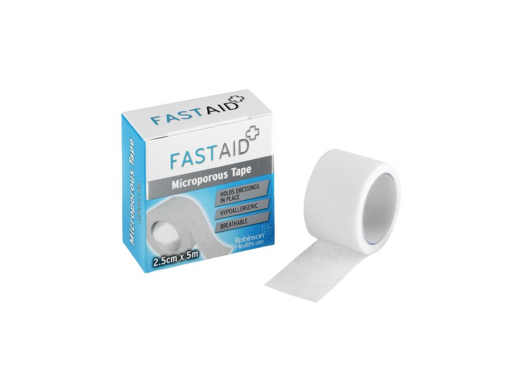 2,5 cm x 10 m Fast Aid mikroporøs tape