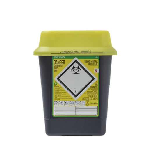 5 liter gul skarpe beholder Gul Sharpsafe