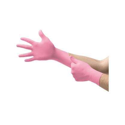 Rosa Ansell Micro-Touch NitraFree nitrilundersøkelseshansker, eske med 100