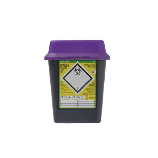 5 liter Sharpsafe lilla avfallsbeholder