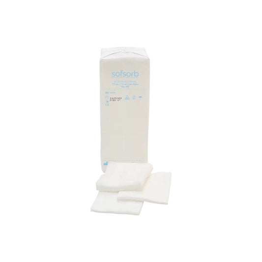 7,5 cm x 7,5 cm 4-lags Sofsorb ikke-vevde vattpinner Pakke med 200 stk.