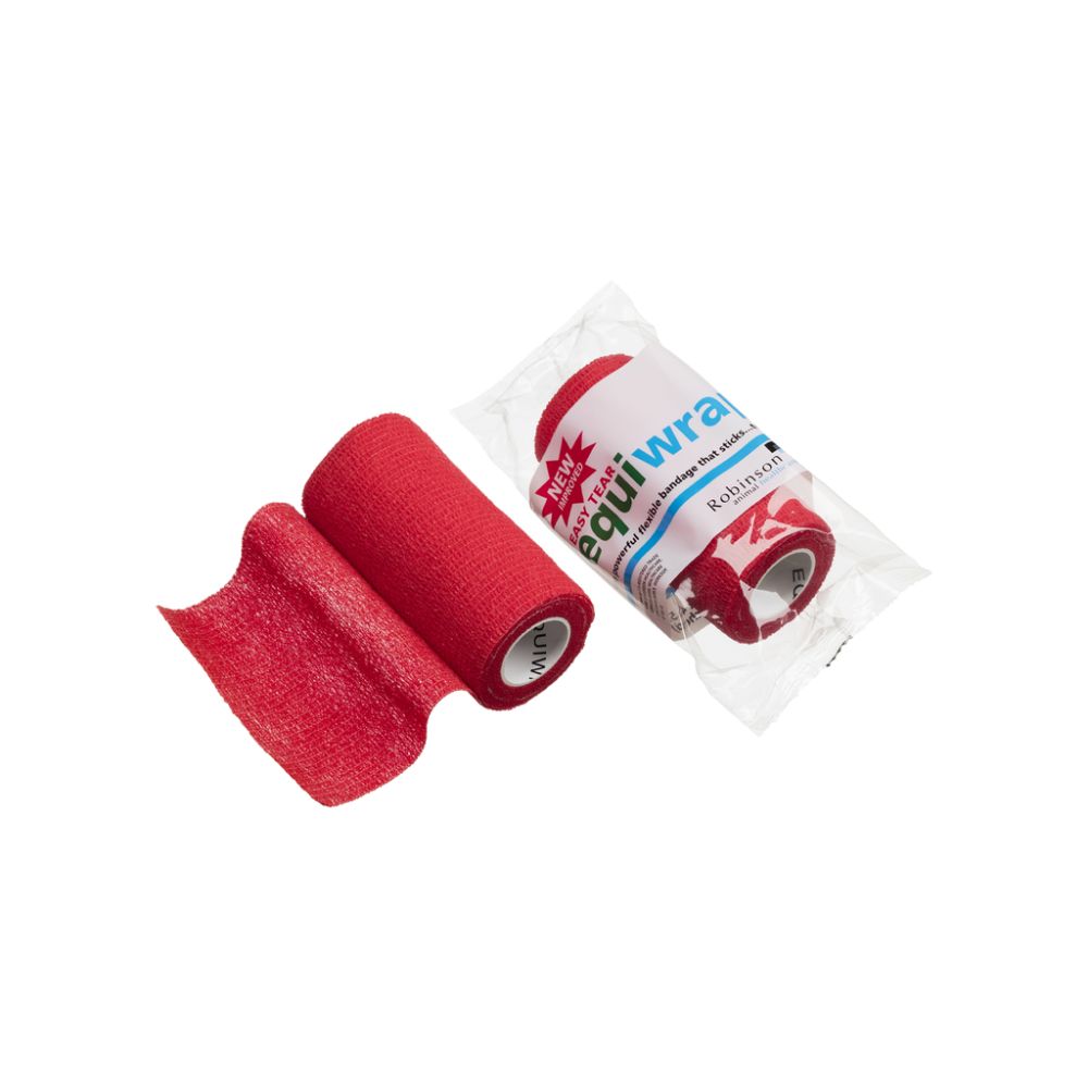 10cm x 4,5m Equiwrap Cohesive Bandasje Rød