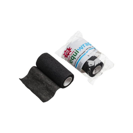 10cm x 4,5m Equiwrap Cohesive Bandasje Svart