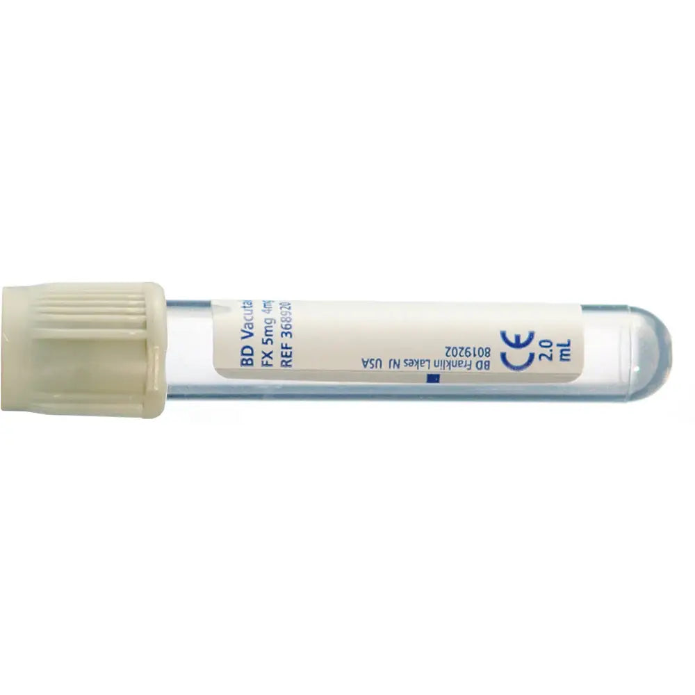 BD Vacutainer 2ml Fluorid/Oxalate Grey Blodprøverør