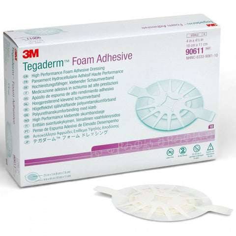 3M - 10x10cm Tegaderm 3M Foam Adhesive Dressing Oval - 90611 UKMEDI.CO.UK UK Medical Supplies