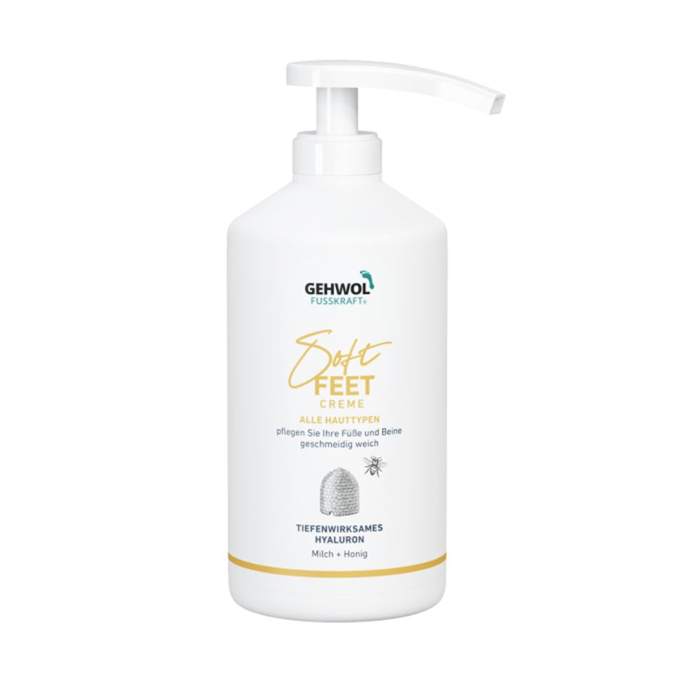 500ml Gehwol Fusskraft Soft Feet Cream with Milk and Honey pump dispenser