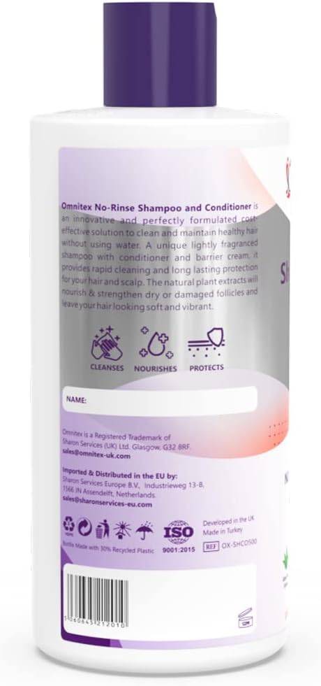 Omnitex 500ml Rinse Free Sjampo og Balsam