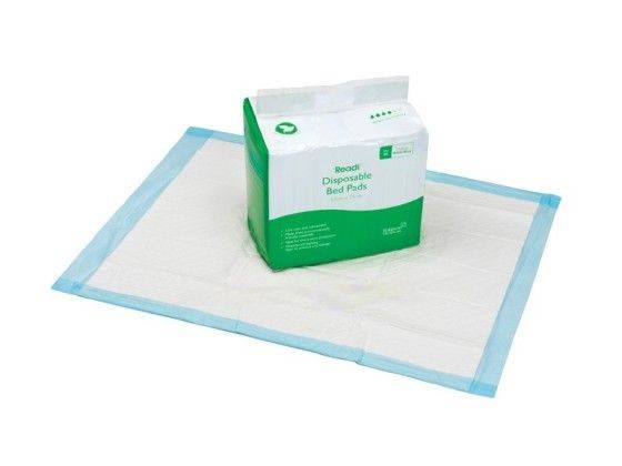 57cm x 75cm 10-lags Readi engangs sengeunderlag Pakke med 25