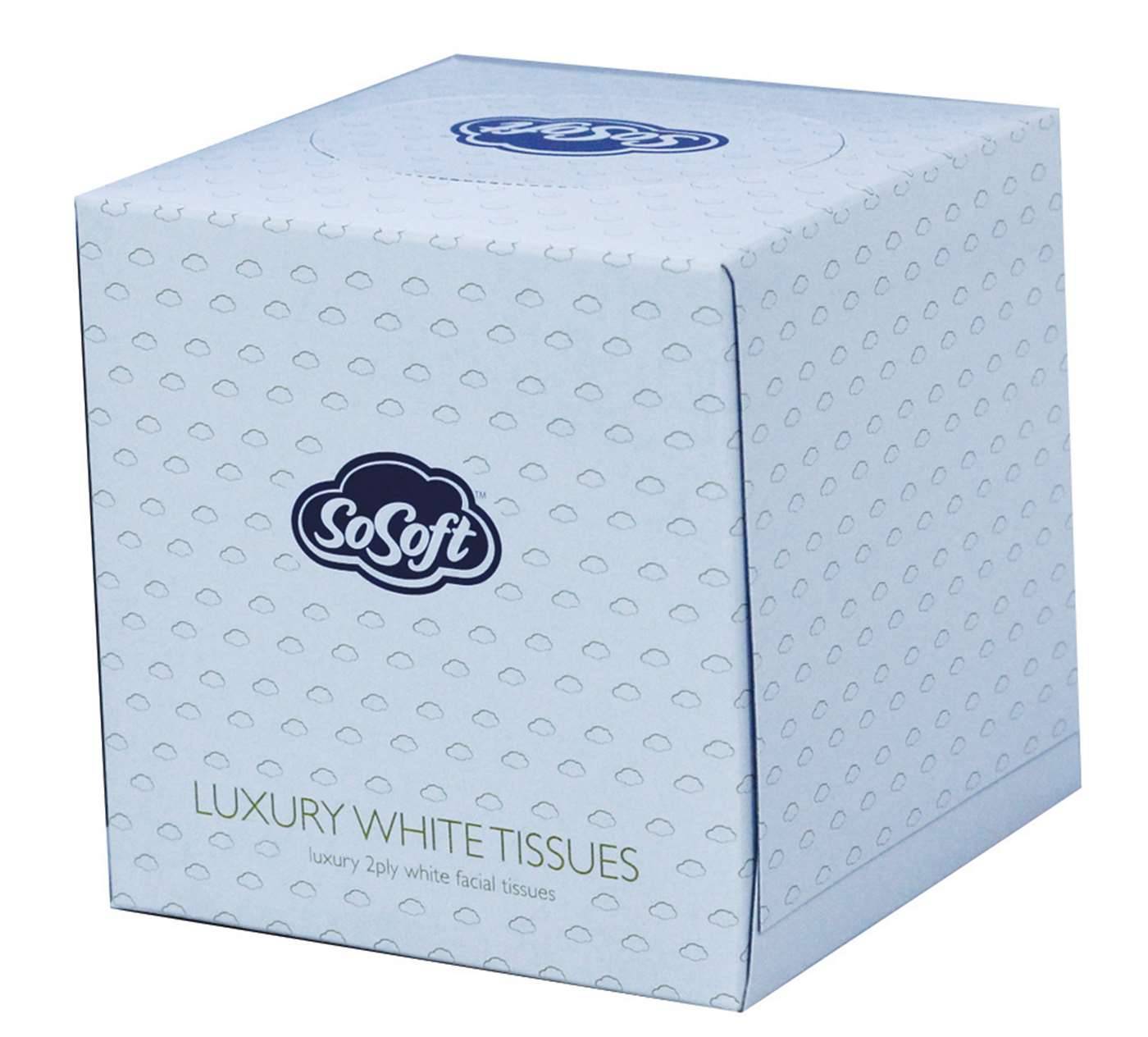 SoSoft Luxury Cube Tissues-eske med 70 stk