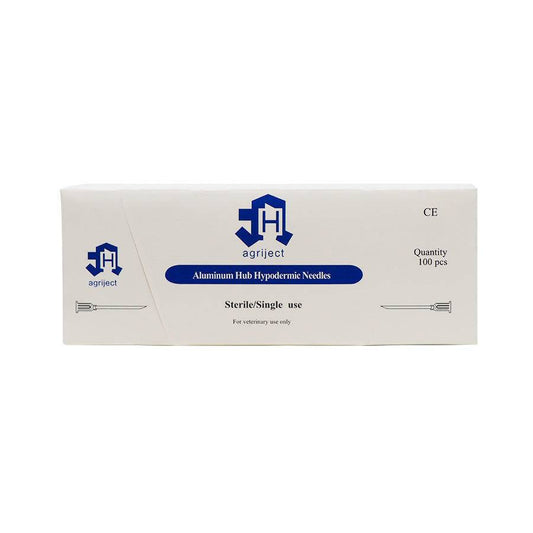 16g 1,5 tommer Agriject engangsnåler i aluminium
