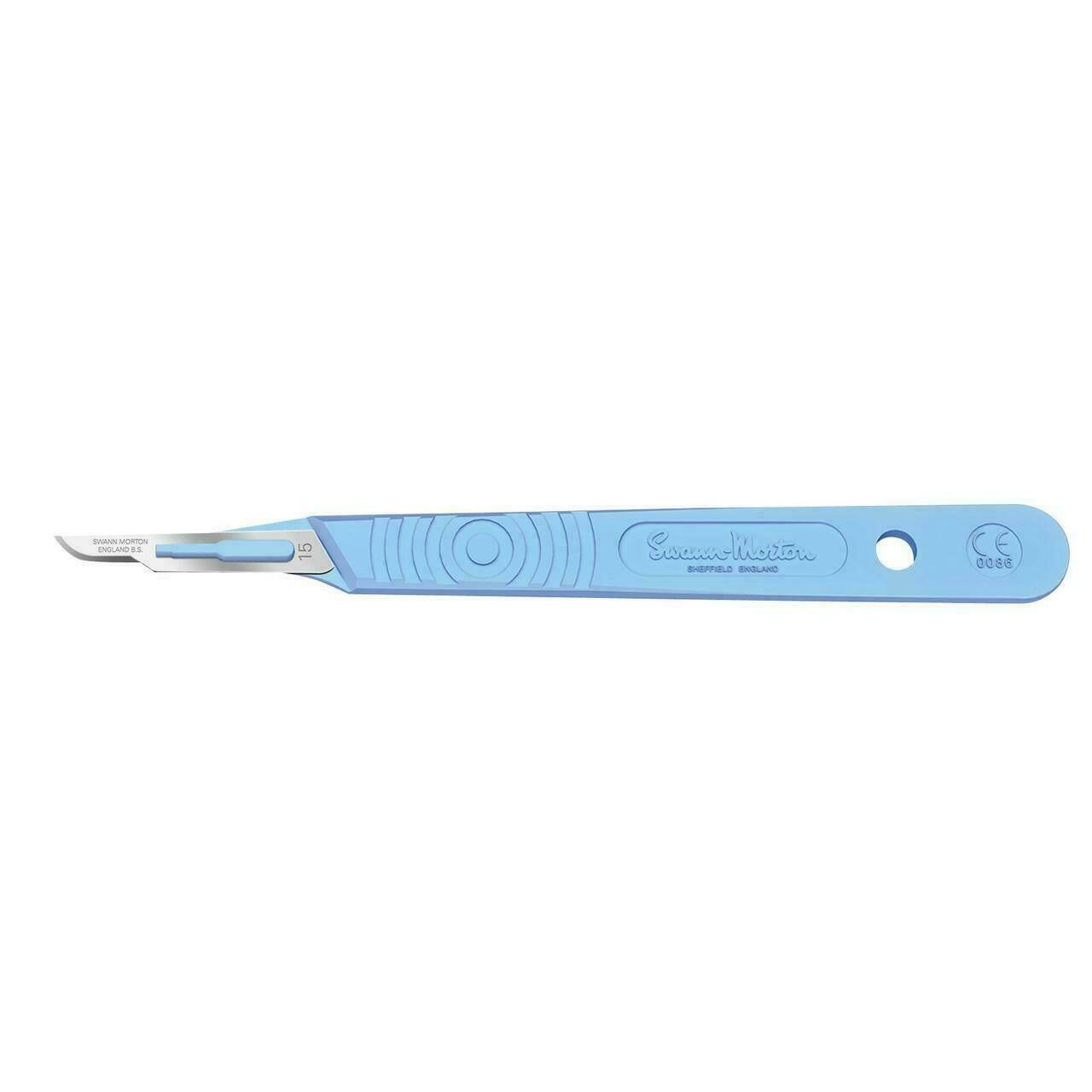 Swann Morton No15 Sterile Disposable Scalpel 505 UKMEDI.CO.UK