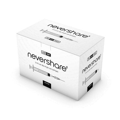 Nevershare 2.5ml Nevershare Mixed Luer Slip Syringes UKMEDI UK Medical Supplies