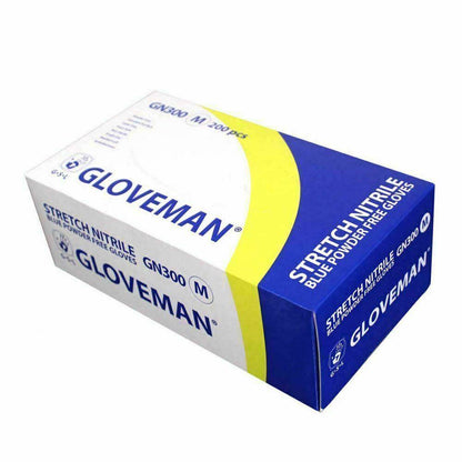 Gloveman Nitril Powder Free Blue Gloves Box 200