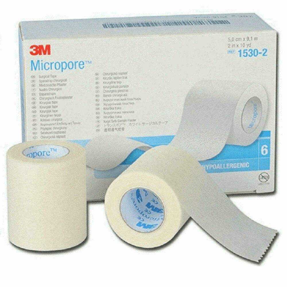 3M Micropore Surgical Tape 5cm x 9.14m 1530-2 UKMEDI.CO.UK