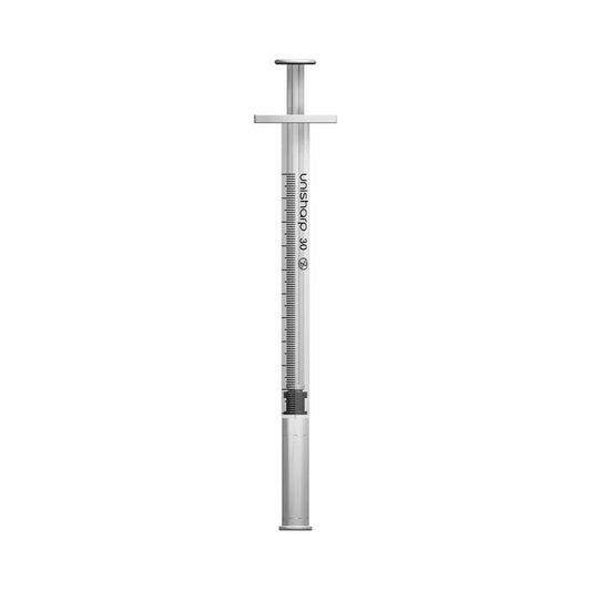 1 ml 0,5 tommer 30 g Unisharp sprøyte og nål u100