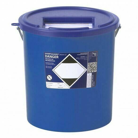 22 liters Sharpsguard Blue Pharmi Sharps bin