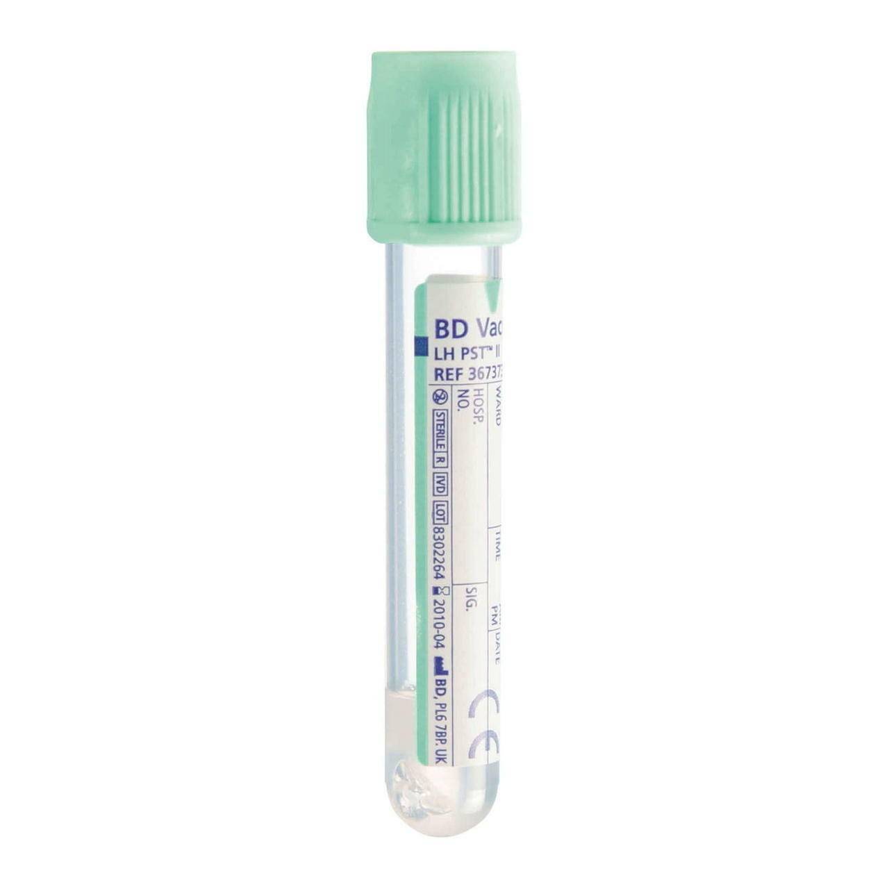 BD Vacutainer PST II Plast 8ml Tube med lysegrønn Hermogard Close