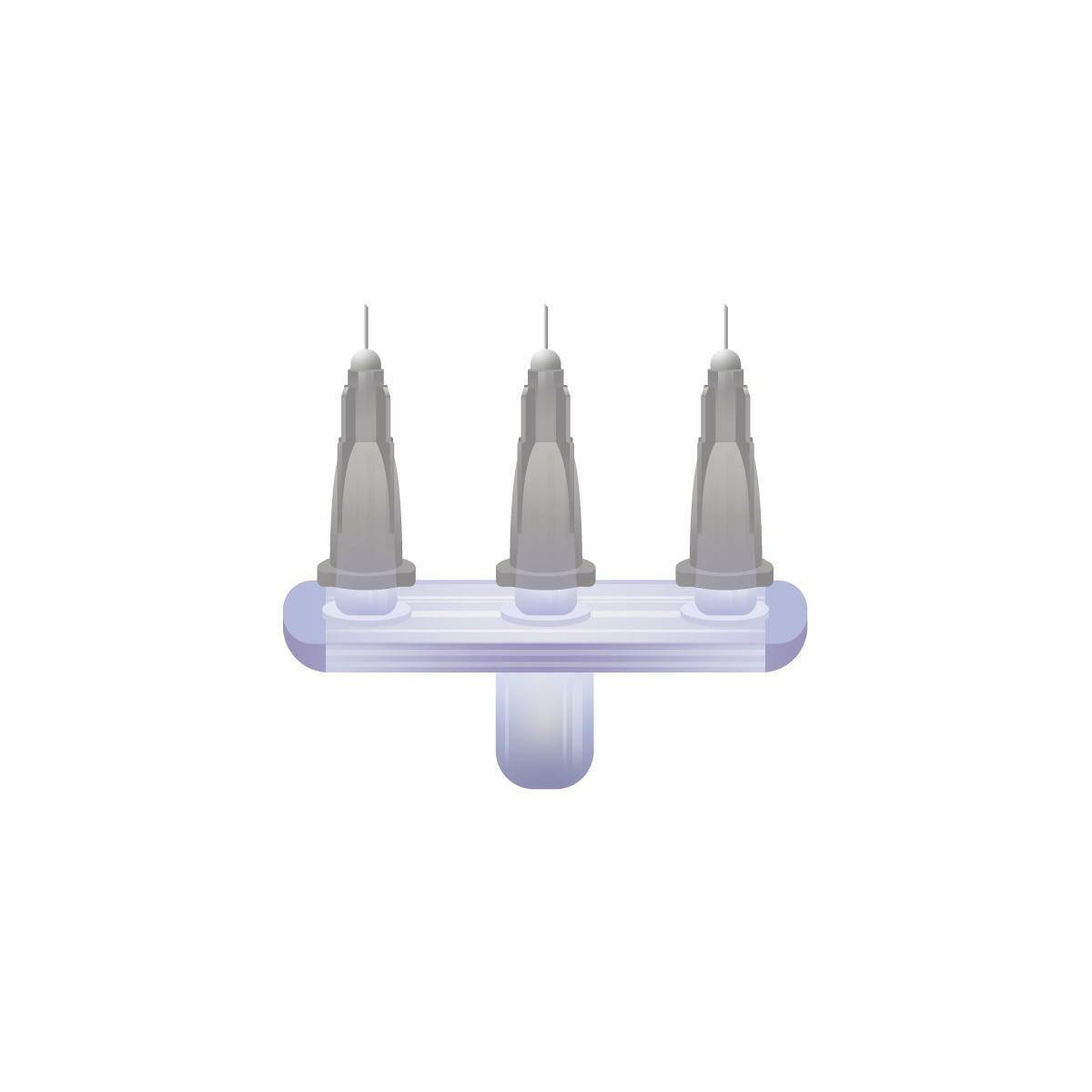 27g Grå 4mm x 3 Meso-relle Multiinjektor