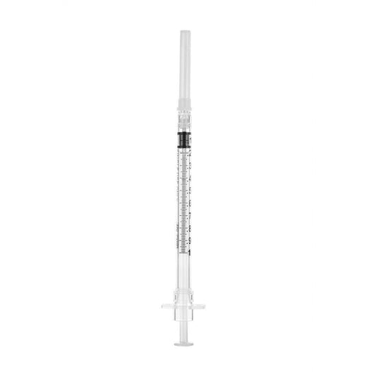 1ml 25g 5/8 tommer Sol-Care sikkerhetssprøyte med fast kanyle