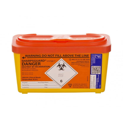 1 liter Sharpsguard Orange Sharps-beholder