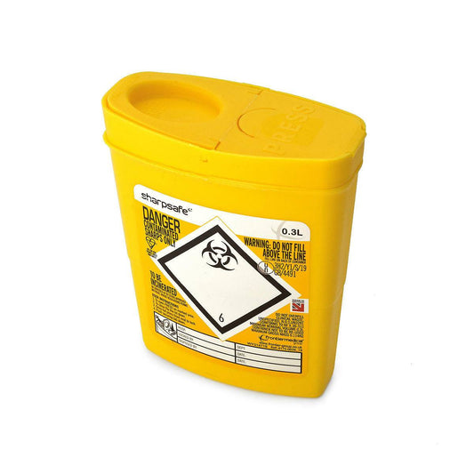 0,3 liter Sharpsafe Gul Avfallsbeholder