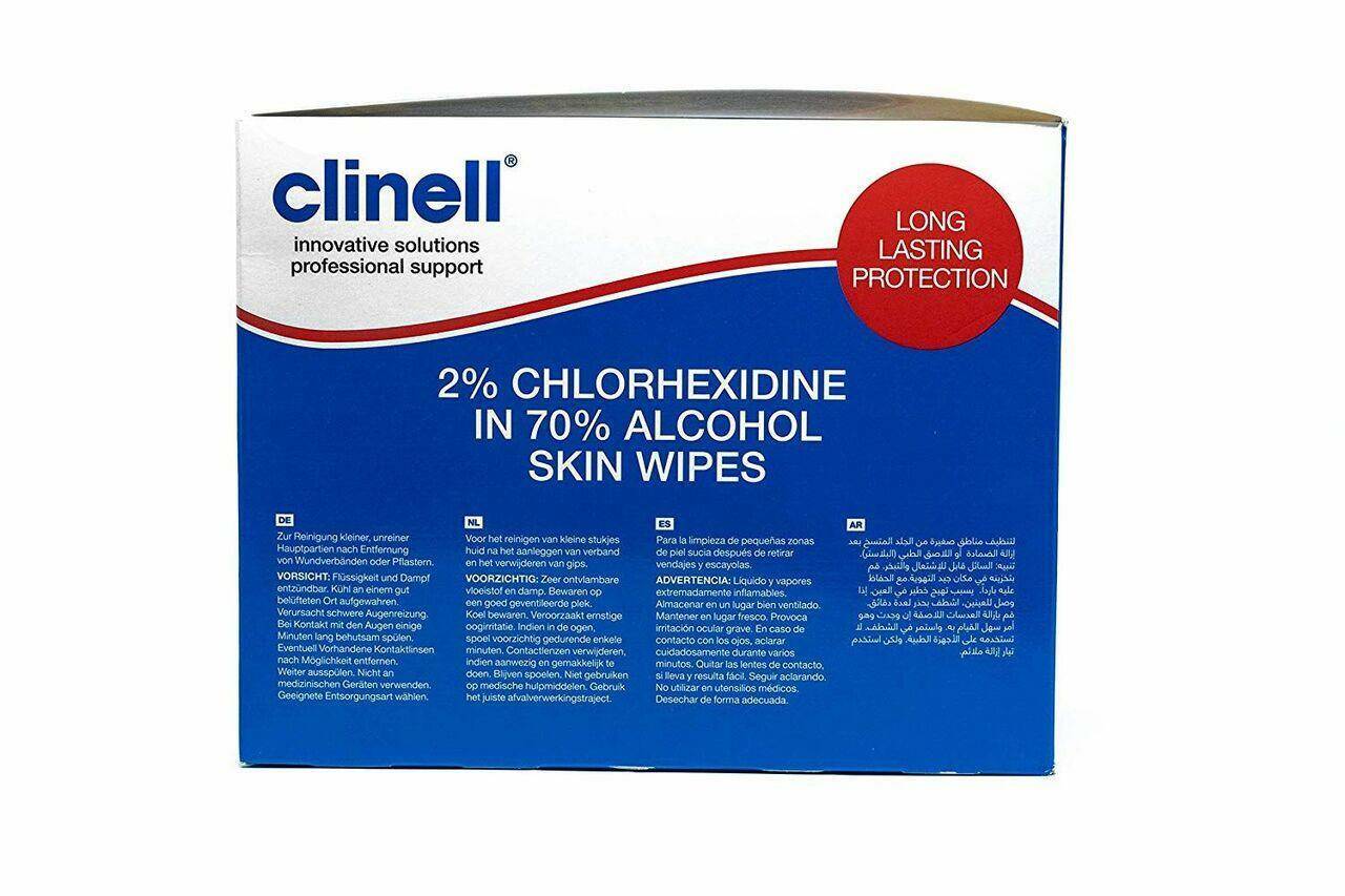 Clinell 2 % klorheksidin i 70 % alkohol hudservietter x 200