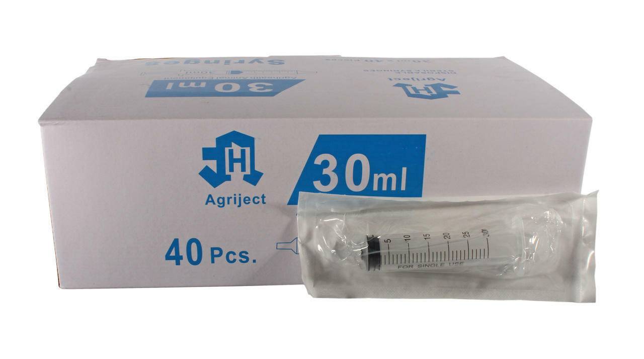 30 ml Agriject sprøyte Luer Slip Side Tips