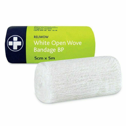 WOW Bandasjer 5cm x 5m Hvit Open Wove