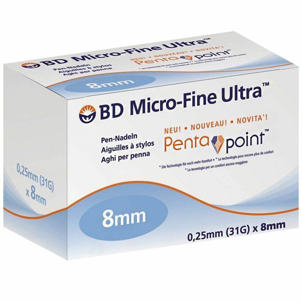 31g 8 mm BD Micro-Fine Ultra Pennåler Penta Point