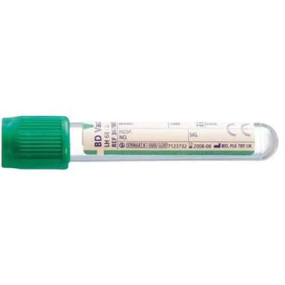 BD Vacutainer 4ml plast Litium Heparin Tube, Grønn Hemogard lukking