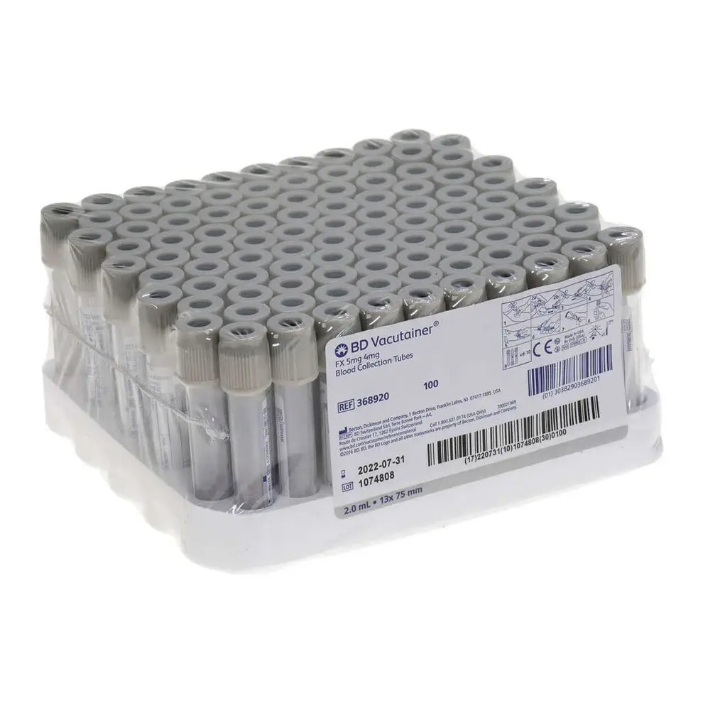 BD Vacutainer 2ml Fluorid/Oxalate Grey Blodprøverør