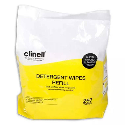 Clinell Detergent Wipes Refill Pack of 260 - UKMEDI