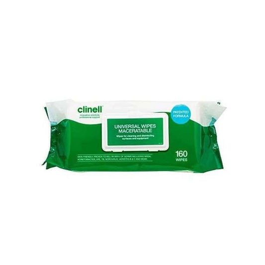 Clinell Universal Maceratable Wipes Pack of 160 - UKMEDI