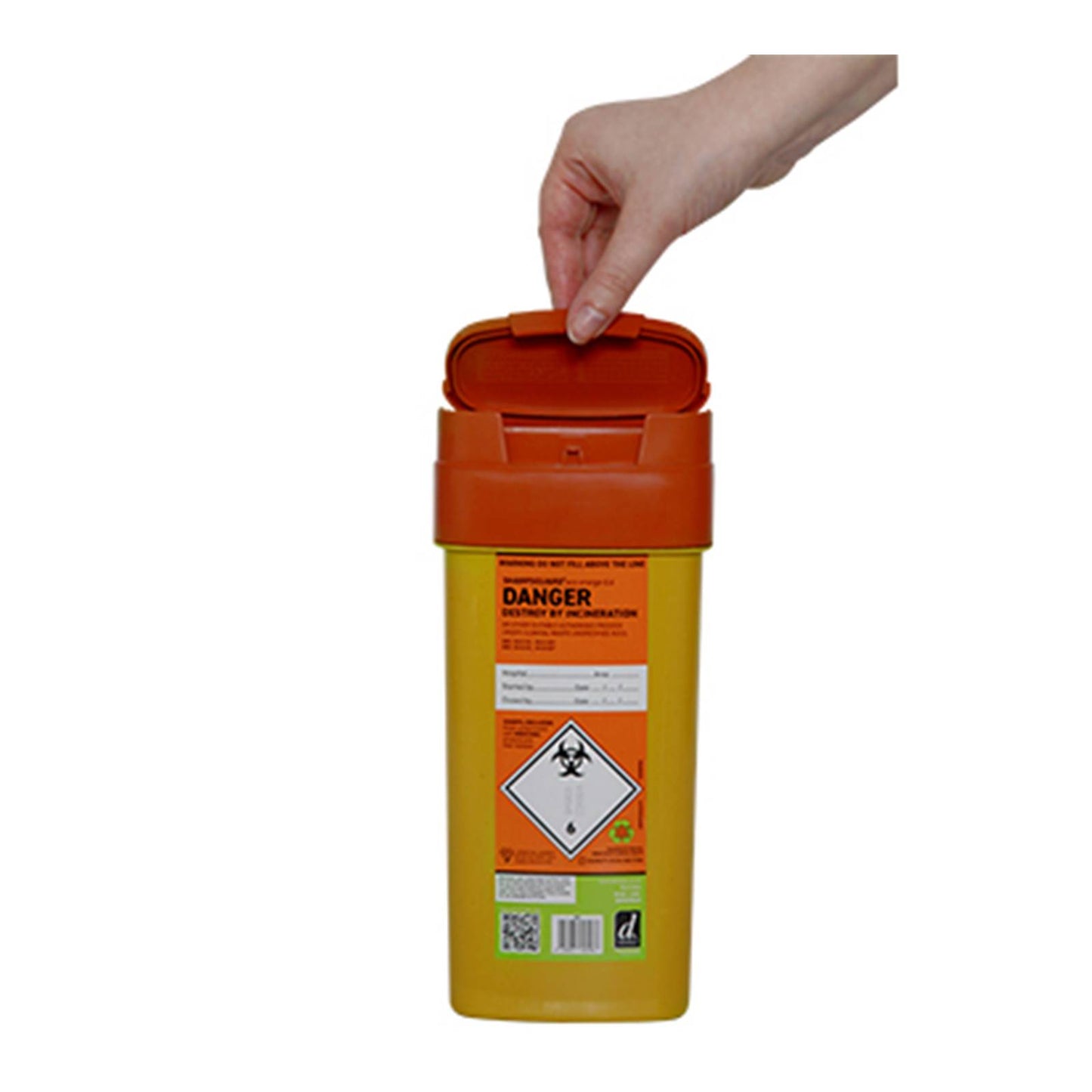 0,6 liters Sharpsguard Orange Sharps-beholder