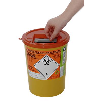 3,75 liters Sharpsguard Orange Sharps bin