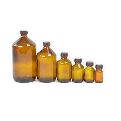 IphaS 200ml Amber Glass Bottle with Screw Lid 133338 UKMEDI - UK Medical Supplies