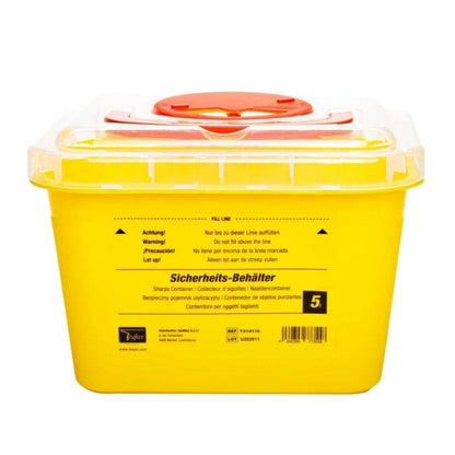 5 liter Teqler gul skarpe avfallsboks