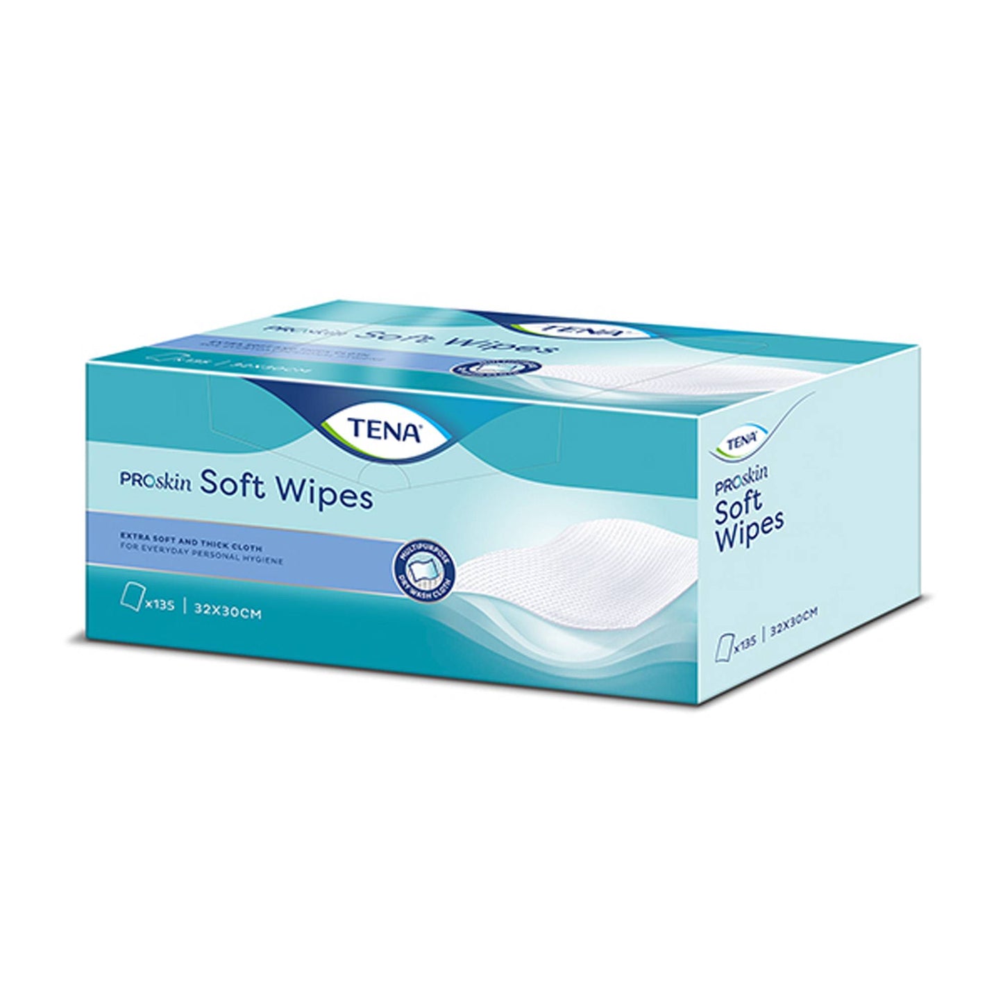 Tena Extra Thick Disposable Soft Wipes Pack of 135 - UKMEDI