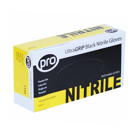 PRO UltraGRIP svart nitril hanskeboks med 100 stk