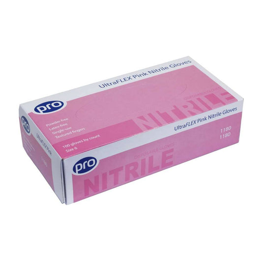 PRO UltraFLEX rosa nitril hanskeeske med 100 stk