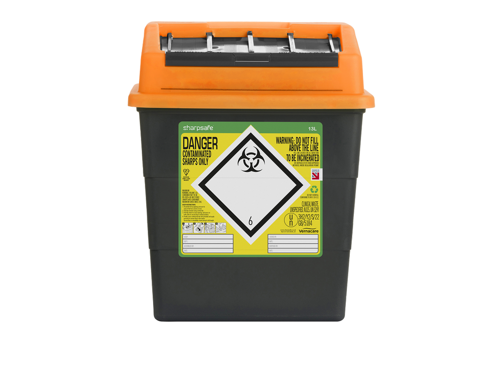13 liter lilla skarpe avfallsboks