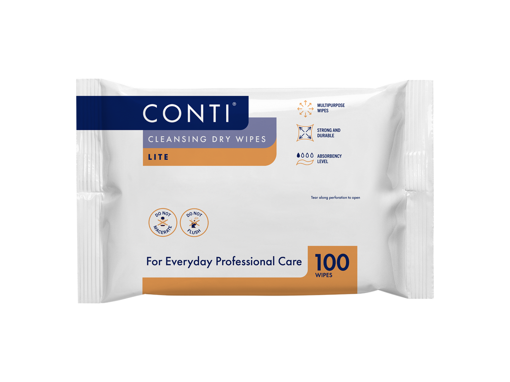 Conti Cleansing Dry Wipes Lite liten pakke med 100 stk
