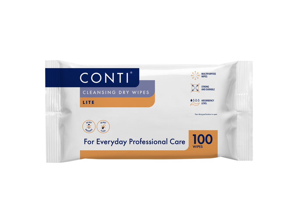 Conti Cleansing Dry Wipes Lite stor pakke med 100 stk