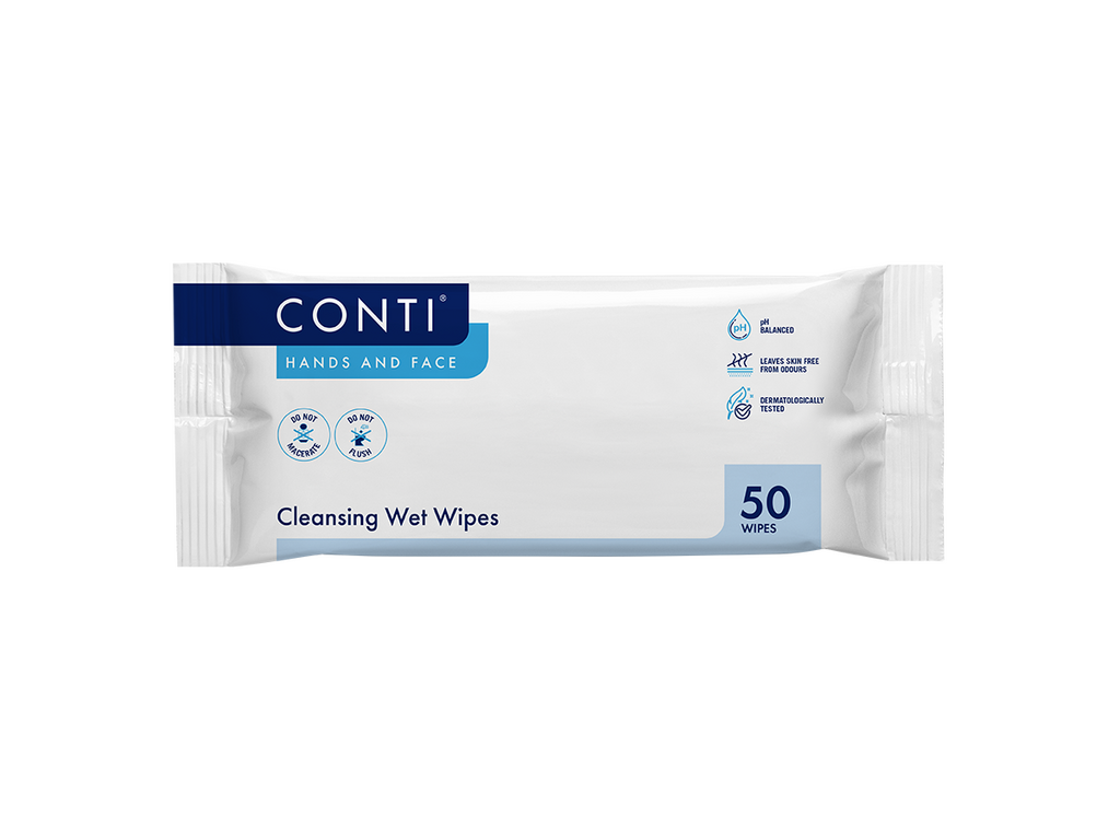Conti hender og ansikt Supermyke våtservietter Lett duftende 50 servietter