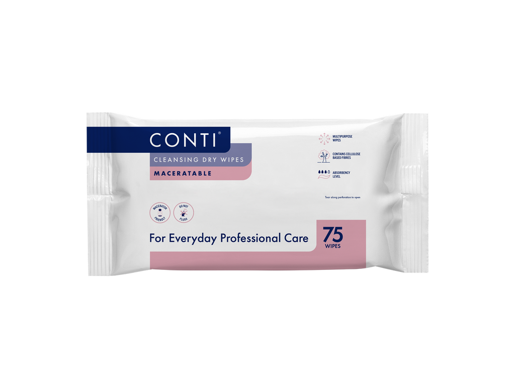 Conti Macerable tørrservietter stor pakke med 75 stk