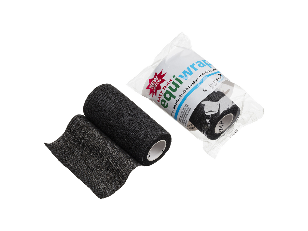 10cm x 4,5m Equiwrap Cohesive Bandasje Svart