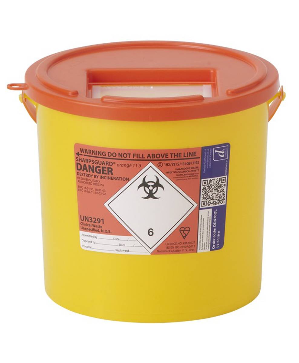 11,5 liters Sharpsguard Orange Sharps-beholder